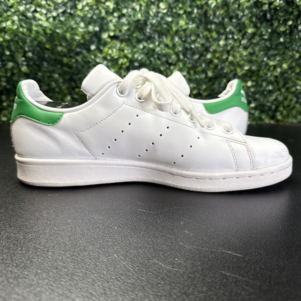 adidas Stan Smith Men's White Green Leather Sneakers Size 8 Breathable - Picture 6 of 10